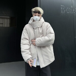 MA729-P80冬季美潮高级感设计感小众连帽棉服男欧美街头外套图片