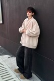 MA604-P55美式复古灯芯绒拼接外套宽松设计感小众立领夹克棒球服，男装夹克，星座1611A
