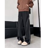 MA667-P40美式重磅华棉弯刀卫裤男潮条纹时尚潮流哈伦裤原宿直筒，男装休闲裤，星座1611A