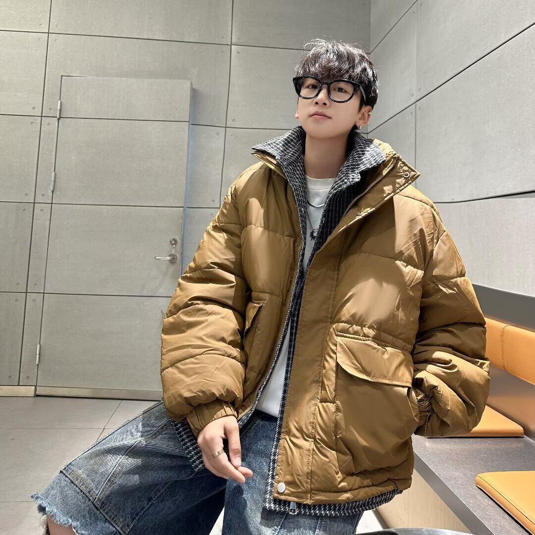 MA711-P88潮牌假两件棉服冬季潮流痞帅工装棉衣新款男士冬装外套,男装棉衣,星座1611A
