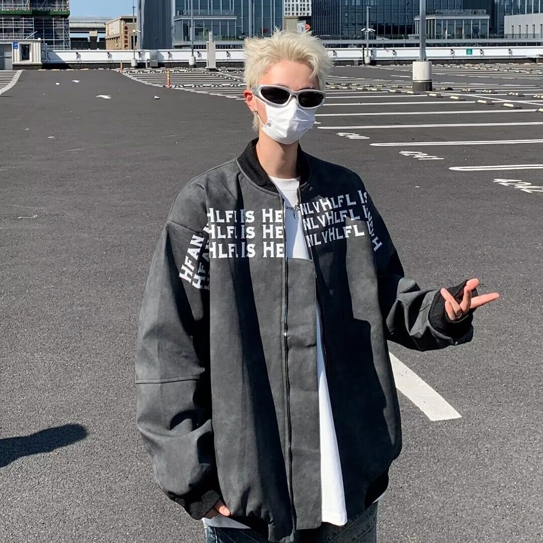 MA431-P73美式街头刺绣字母PU皮双层夹克外套拉链同款休闲外套,男装夹克,星座1611A