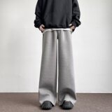 MA616-P40重磅华棉330克长裤阔腿裤小众设计感休闲宽松卫裤，男装休闲裤，星座1611A