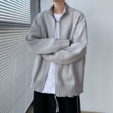 MA636-P65痞帅立领针织开衫外套新款慵懒风宽松休闲毛衣潮，男装针织衫/毛衣，星座1611A