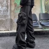 MA673-P50美式复古褶皱多口袋工装裤高街机能宽松休闲裤，男装休闲裤，星座1611A