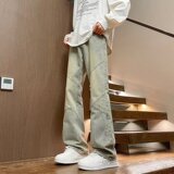 MA581-P44美式复古高街修身显瘦直筒微喇叭牛仔裤，男装牛仔裤，星座1611A