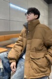 MA711-P88潮牌假两件棉服冬季潮流痞帅工装棉衣新款男士冬装外套，男装棉衣，星座1611A