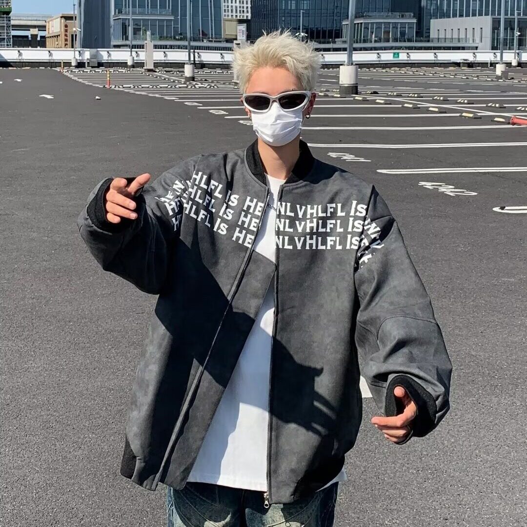 MA431-P73美式街头刺绣字母PU皮双层夹克外套拉链同款休闲外套,男装夹克,星座1611A