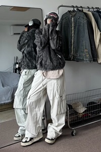 MA422-P90新款潮牌vintage美式复古pu皮衣夹克痞帅机车服棒球外套图片