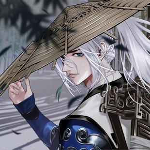 【解星辰】剑网3同人周边剑茗夜话老白发纯阳道长光栅3D立体卡