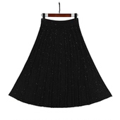 高支精纺纯羊毛针织半身裙女星空伞裙 尖货 230014 闲提