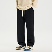 春夏运动裤 男重磅320g宽松直筒卫裤 美式 PKL 休闲简约垂感长裤 子潮