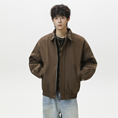 PKL 美式 复古夹克上衣翻领拼接巴恩风外套男秋冬假两件情侣衣服潮