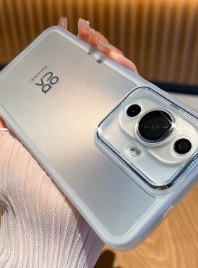 透明简约带镜头膜适用华为nova11pro手机壳nova10网红p60高级感mate50全包mate40保护套p30外壳nova56789个性