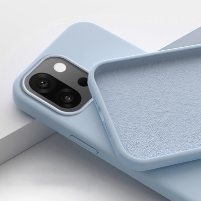 奶蓝色耐脏适用一加Ace6手机壳6T新款ace5pro真液态硅胶一加15高级感一加13保护套3pro镜头全包2v防摔oneplus