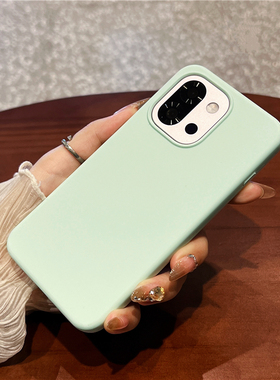 淡青色耐脏一加ace6适用一加ace5手机壳pro液态硅胶1+ace3全包1+15防摔1+ace2高级pro薄荷奶绿色不发黄软糯6T