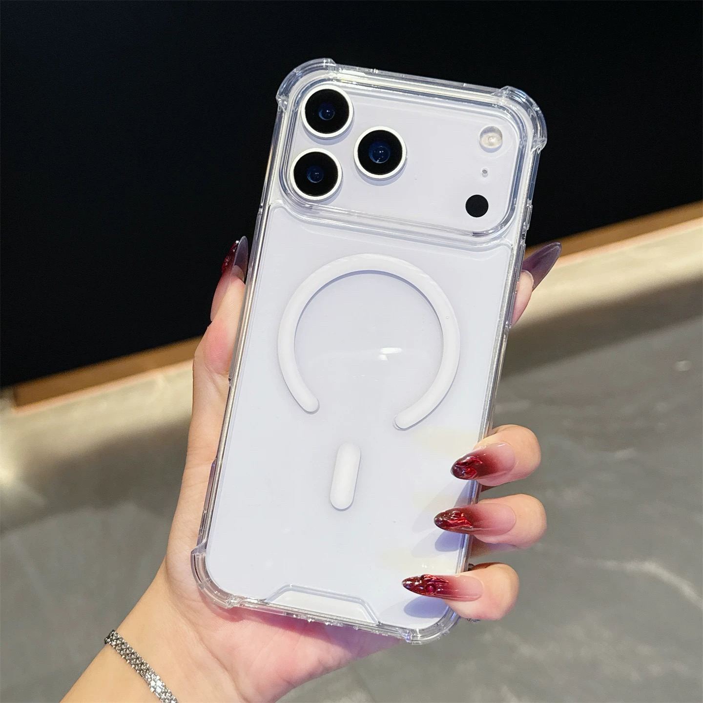 适用iphone17promax手机壳新款磁吸苹果17pro透明17Air简约16全包防摔15气囊保护套ip14亚克力13pm女款外壳
