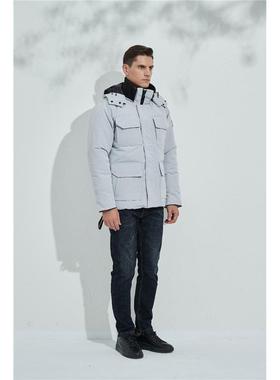 CG 2024新款大码鹅绒羽绒服男短款商务立领maitland