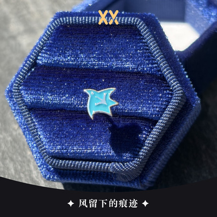 散兵流浪者周边飞鸟耳钉高温珐琅纯银