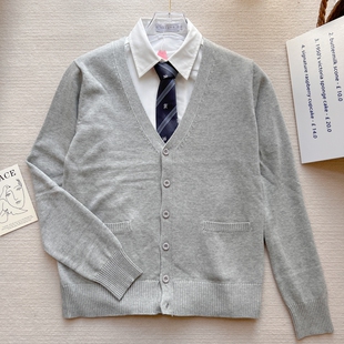 秋冬原创加厚毛衣开衫 jk制服女外套 日系宽松百搭学院风校供感长袖