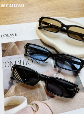 欧美风海边度假防紫外线窄框墨镜