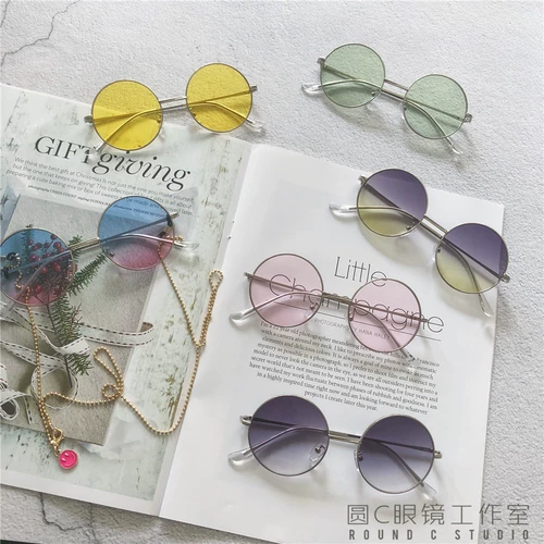 Практика, солнцезащитные очки подходит для мужчин и женщин, ретро цепь, градиент