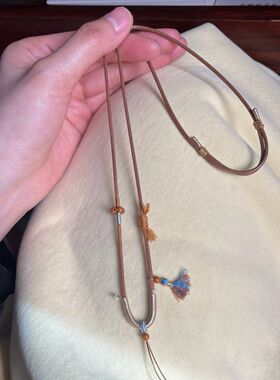 蜡皮高货绳手工编绳平安扣吊坠挂绳男女款绳子长款毛衣链项链绳子