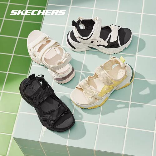 Skechers斯凯奇奥莱 女鞋夏季新款休闲运动女子机甲凉鞋896051
