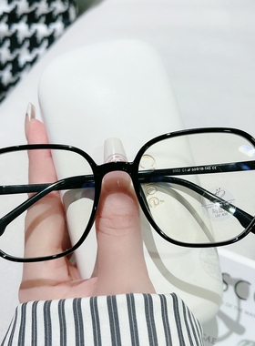 LEMI素颜神器黑框眼镜女可配有度数近视圆脸显瘦超轻TR90眼睛架男