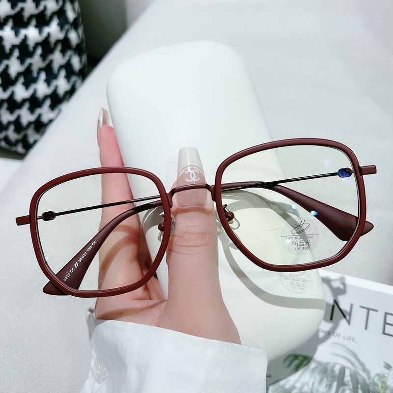 小红书招财绿素颜镜框可配近视