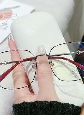 大框近视眼镜女韩版潮有度数可配大脸显瘦防蓝光素颜金丝眼睛架男