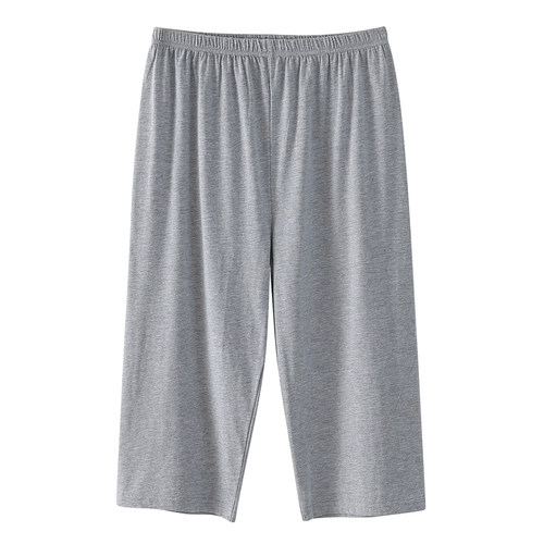 大码男士夏季薄款宽松七分裤睡裤