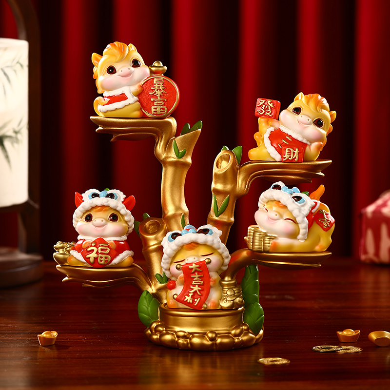 马年生肖吉祥物马上发财桌面摆件