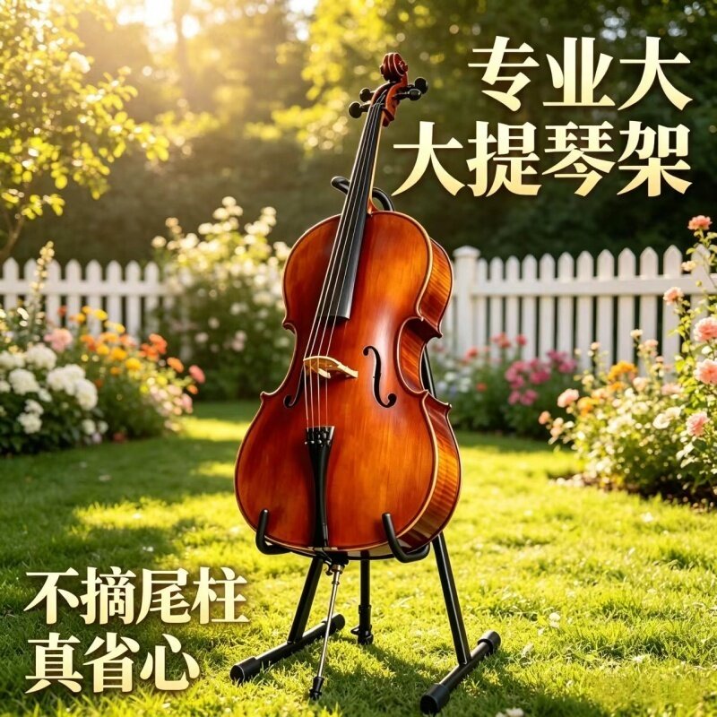 大提琴架子大提琴支架可升高免拆尾柱 琵琶架中阮架月琴架三弦架