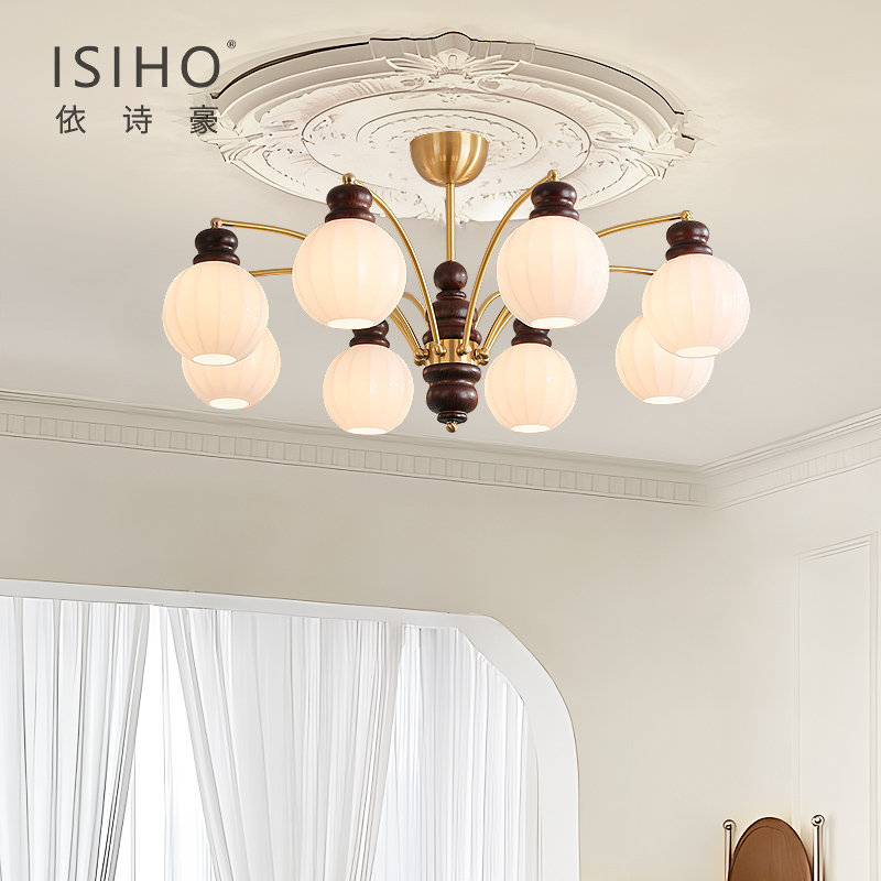吊灯客厅依诗豪法式中古