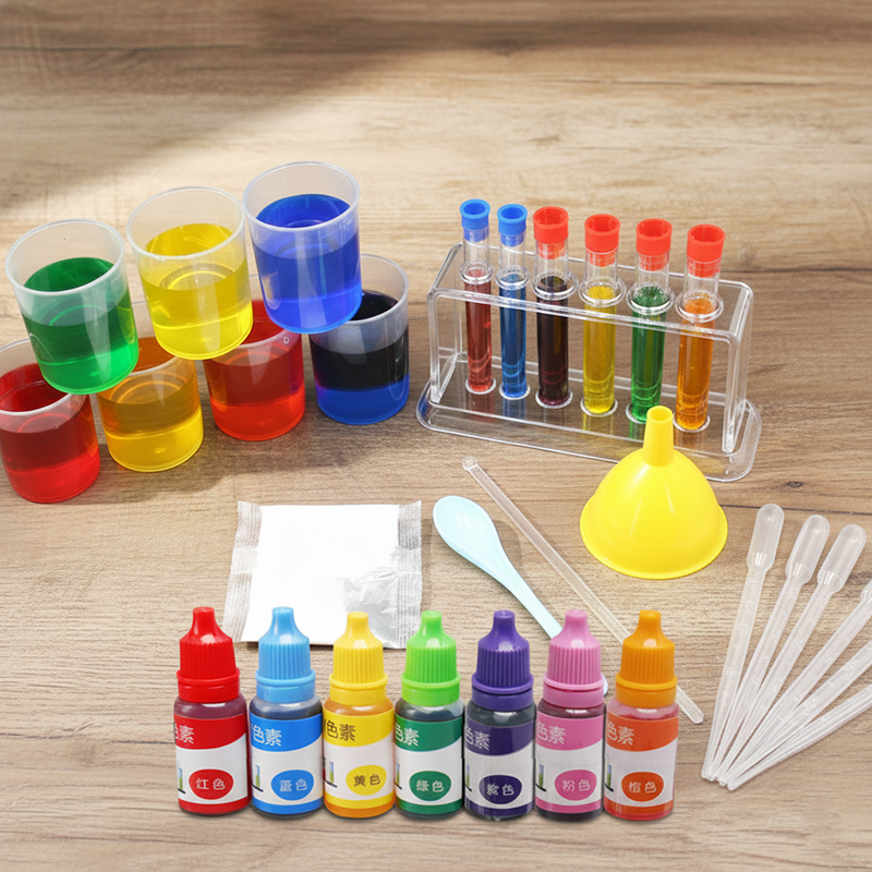 科学小套装专用非食用色素儿童实验颜色混合颜料红黄蓝三原色无毒