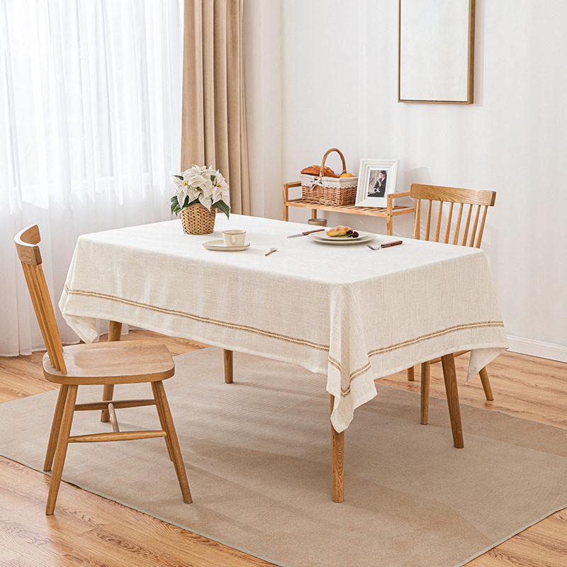轻奢现代日式棉麻桌布耐磨简约氛围感书桌装饰台布茶几餐桌布盖巾,居家布艺,桌布,淘宝优惠券,粉丝福利购,淘宝优惠卷