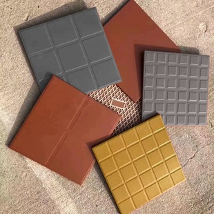 餐饮厨房专用红缸砖300x300瓷砖室外防潮砖吸油水砖防滑小地砖*