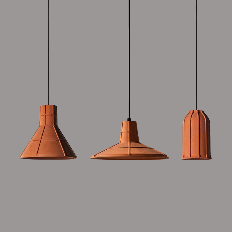 吊灯水泥工业风室内橘色厂家直销