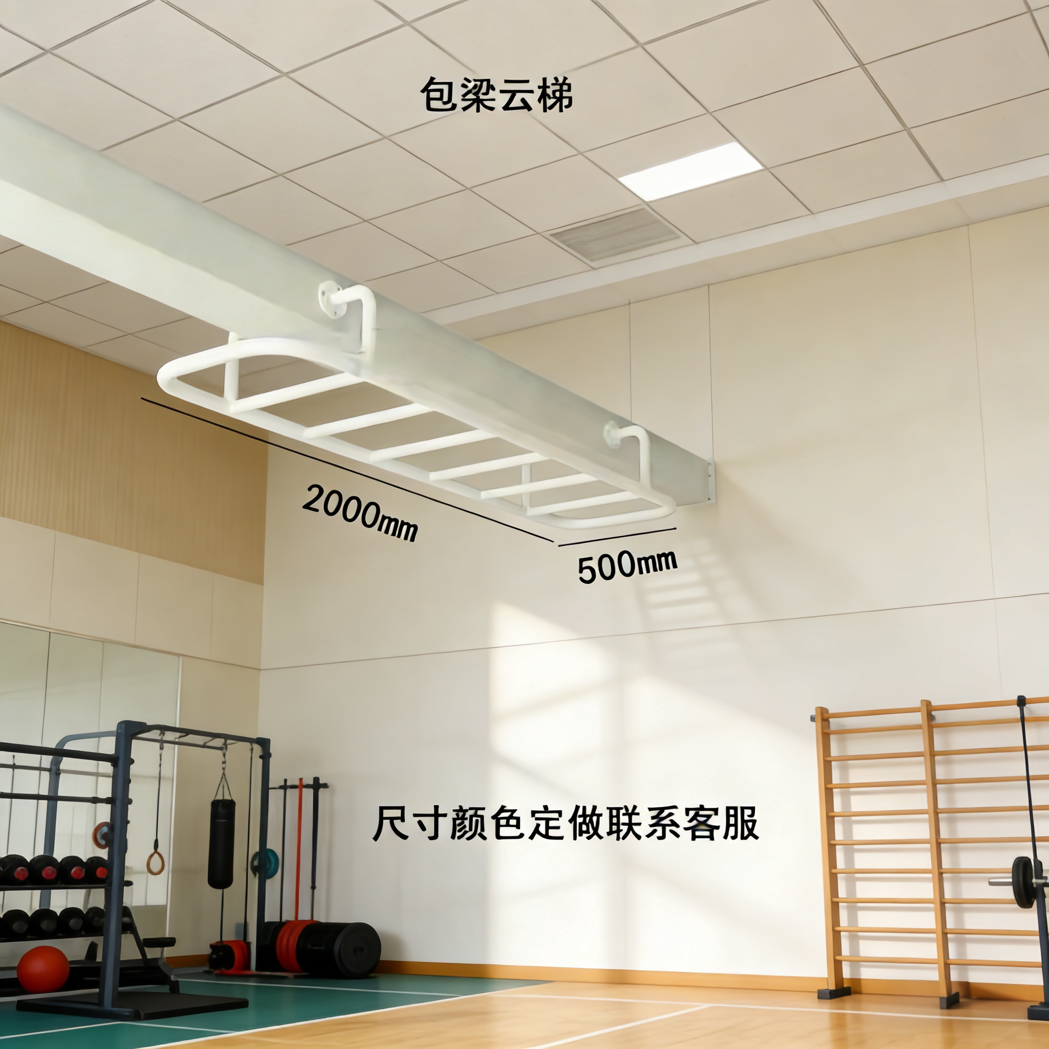 室内云梯高挂云梯室内攀爬运动塑形健身器材引体向上体能训练
