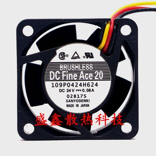 全新原装San Ace109P0424H624 0.08A 24V 4CM 4020变频器散热风扇