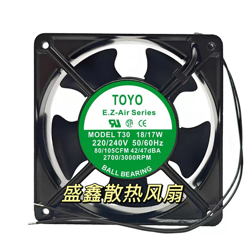 全新原装TOYO T30S  T30(T)-1M 18/17W 220/240V机箱机柜交流风扇