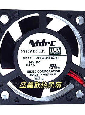 全新原装正品 NIDEC 尼得科 D04G-24TS2 01 24V 4020 变频器风扇