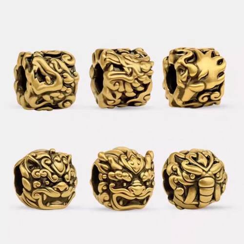 黄金貔貅黄金手链转运珠3D硬金吊坠麒麟手绳将军战甲食梦貘送老公