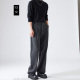 子男羊毛裤 新款 加厚深灰色毛呢裤 人字纹裤 男休闲裤 冬季 宽松直筒裤