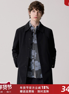 男士风衣2025新款春秋季中长款单排扣休闲防泼水高级感青年外套潮