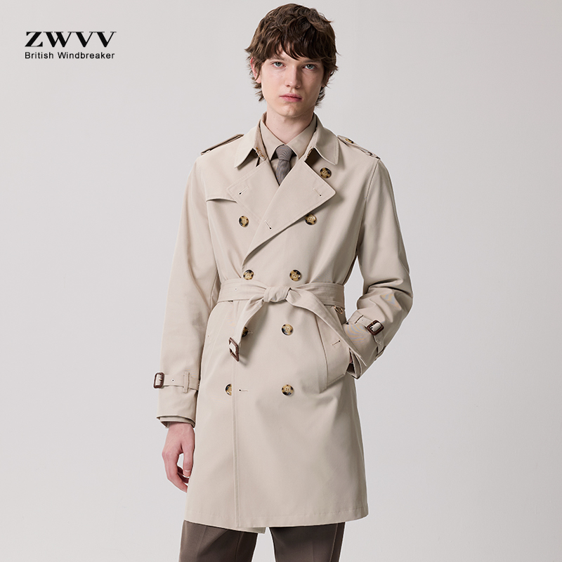 中长款春季战壕风衣防泼水面料