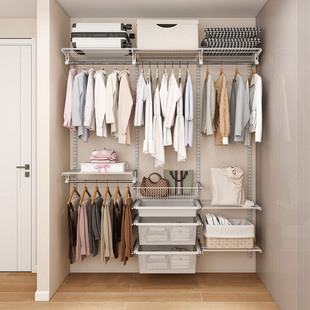 惠普登1.7米定制独立金属衣帽间小户型步入式 衣柜卧室框架衣橱