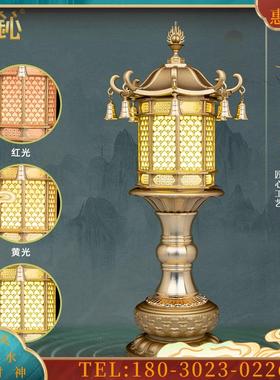 新八角宫灯佛家道家用品佛前供灯佛堂寺庙家用玄关长明灯