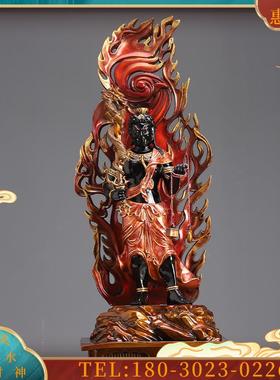 圆通佛具高温着色纯铜不动明王佛像铜像生肖鸡年本命佛不【议价】