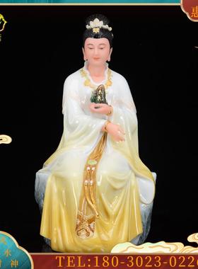 6/19/26英寸汉白玉九天玄女神像无极元君佛像圣母大帝摆件